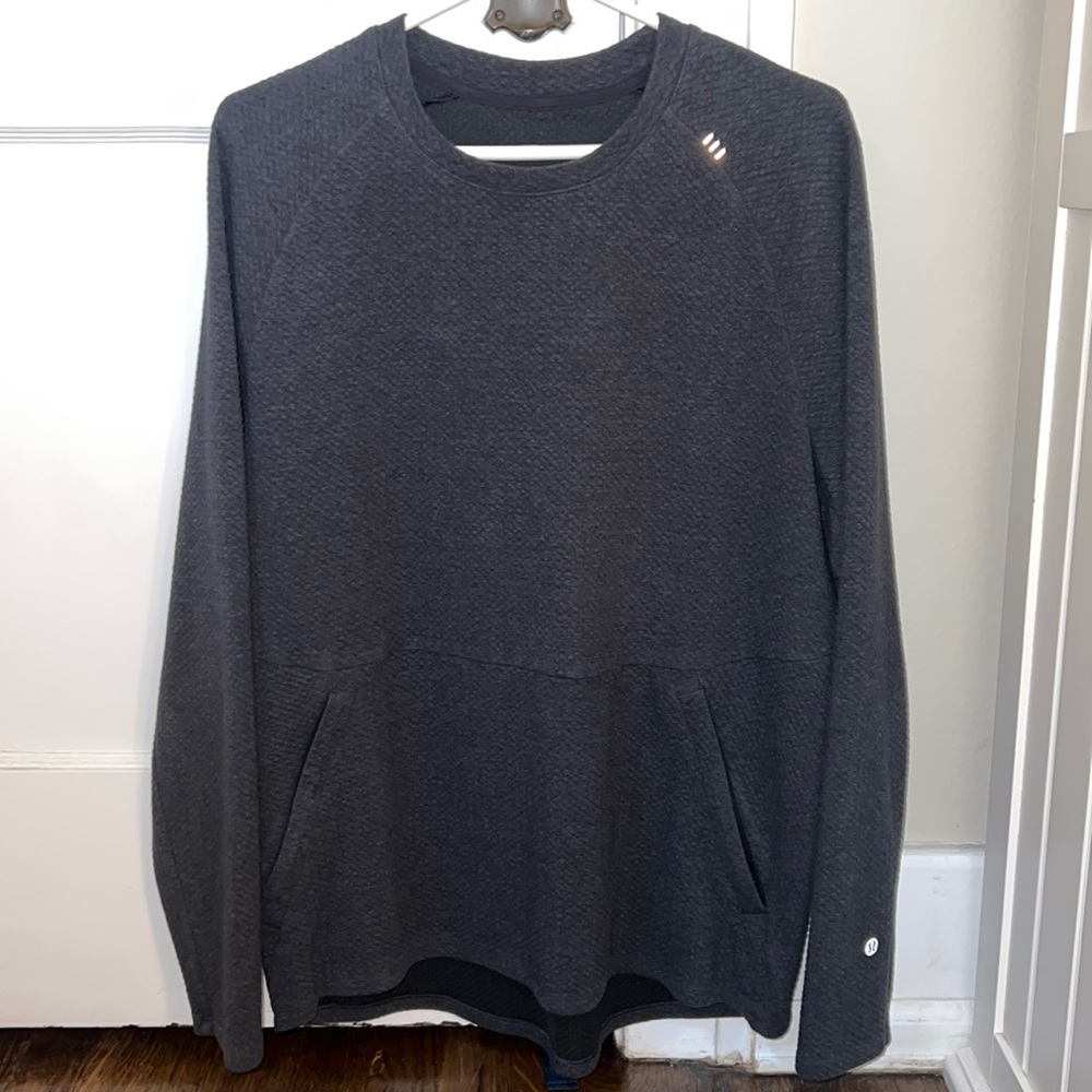 Lululemon Mens At Ease Crewneck.  Dark Grey, Size Large.